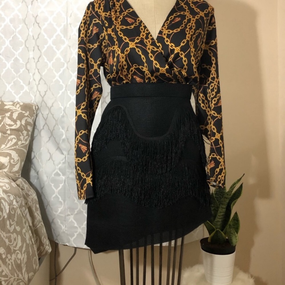 Zara fringe scuba skirt - Picture 4 of 8